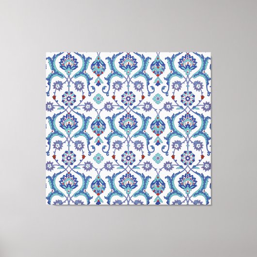 Bloemen Ornament: Traditioneel Arabisch patroon. Canvas Afdruk (Voorkant)