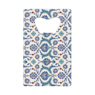 Bloemen Ornament: Traditioneel Arabisch patroon. Creditkaart Flessenopener