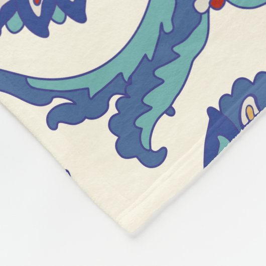 Bloemen Ornament: Traditioneel Arabisch patroon. Fleece Deken (Hoek)