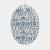 Bloemen Ornament: Traditioneel Arabisch patroon. Glas Ornament (Voorkant links)