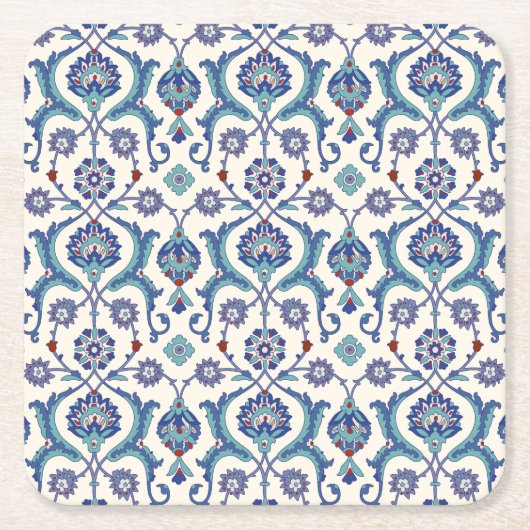 Bloemen Ornament: Traditioneel Arabisch patroon. Kartonnen Onderzetters (Voorkant)