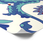 Bloemen Ornament: Traditioneel Arabisch patroon. Poster (Hoek)