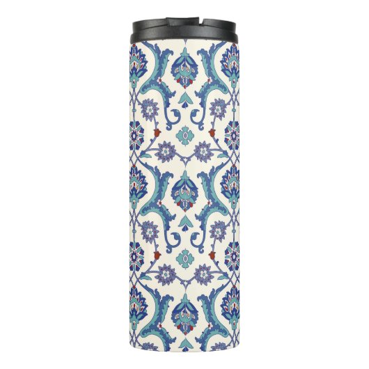 Bloemen Ornament: Traditioneel Arabisch patroon. Thermosbeker (Achterkant)