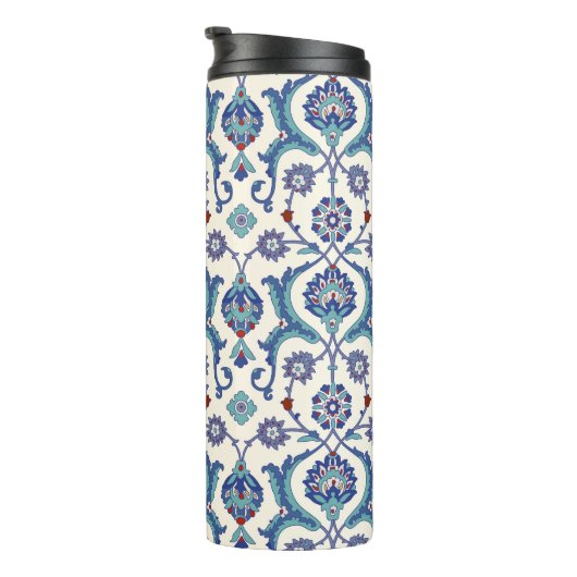 Bloemen Ornament: Traditioneel Arabisch patroon. Thermosbeker (Geroteerd rechts)