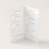 Bloemen Ornament Trouwprogramma Kaart (Binnen)