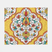 Bloemen Ornament: Turks-Indische motieven. Fleece Deken (Voorkant (Horizontaal))