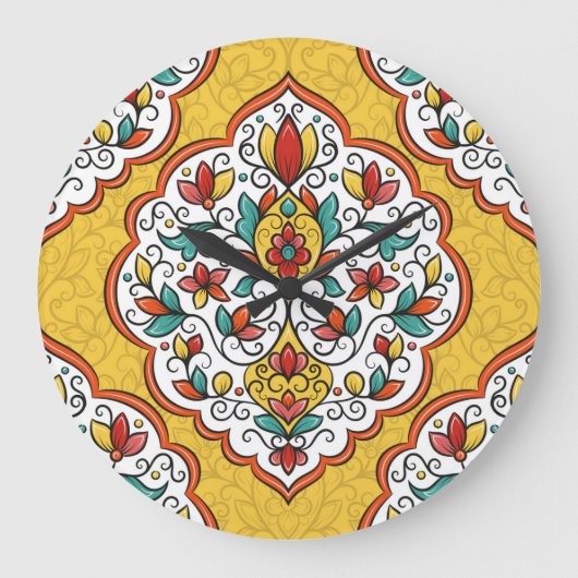 Bloemen Ornament: Turks-Indische motieven. Grote Klok (Voorkant)