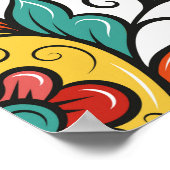 Bloemen Ornament: Turks-Indische motieven. Poster (Hoek)