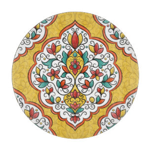 Bloemen Ornament: Turks-Indische motieven. Snijplank