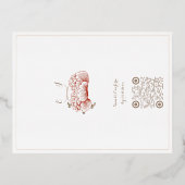  Bloemen Ornament van Owen Jones Classic Folie Uitnodiging Briefkaart (Achterkant)