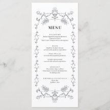  Bloemen Ornamenten rand Menu Kaart