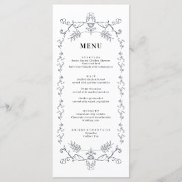  Bloemen Ornamenten rand Menu Kaart