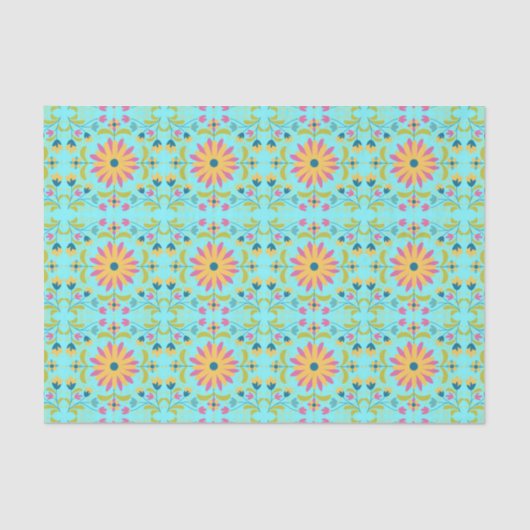 Bloemen Otomi Tissue Paper, 10lb. Papier (Voorkant)