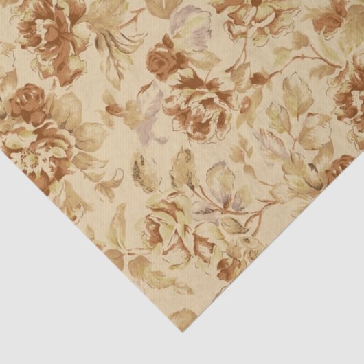  bloemen oud papierpatroon vervagen Parchment Tissuepapier (Detail)