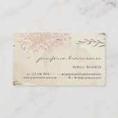 Bloemen Oude Doula Geboorte Coach Zwanger Visitekaartje (Achterkant)