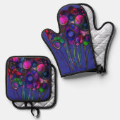 Bloemen Ovenwant & Pannenlap Set (Voorkant / Achterkant)