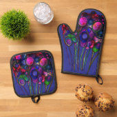Bloemen Ovenwant & Pannenlap Set (Top down)