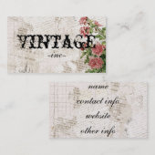  Bloemen over Verdrukte Tekst Visitekaartje