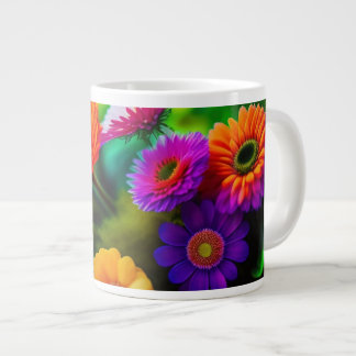 Bloemen overal grote koffiekop