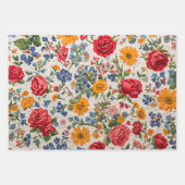 Bloemen overal, kleurrijk ontwerp, inpakpapier vel (Voorkant 2)