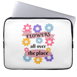 Bloemen overal laptop sleeve