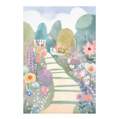 Bloemen Overal Print Waterverf - Walk Foto Afdruk (Voorkant)