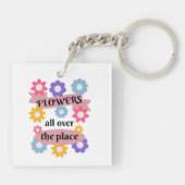 Bloemen overal sleutelhanger (Achterkant)