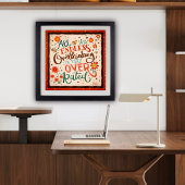 Bloemen Overthinking Retro Inspirerend Quote Poster