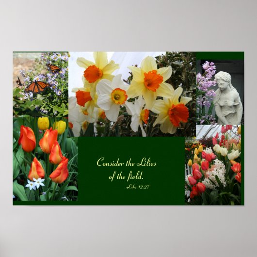 Bloemen "Overweeg de leugens van het veld" poster (Voorkant)