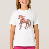Bloemen Paard T-shirt (Voorkant)