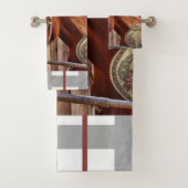 Bloemen Paarden Badkamer Handdoek Sets (Insitu)