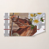 Bloemen Paarden Badkamer Handdoek Sets (Handdoek)