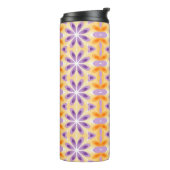 Bloemen Paars Geel Oranje Thermosbeker (Gedraaid links)