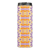 Bloemen Paars Geel Oranje Thermosbeker (Achterkant)