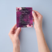 Bloemen Paarse aubergine mystieke prijslijst flyer (Hand)