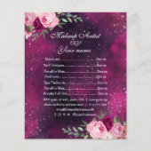 Bloemen Paarse aubergine mystieke prijslijst flyer (Voorkant)