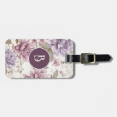  Bloemen Paarse Bagagelabel (Voorkant horizontaal)