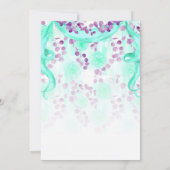 Bloemen Paarse & Blauwgroen Banner Vrijgezellenfee Kaart (Achterkant)