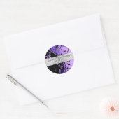 Bloemen Paarse cupcake bakken label Sticker (Envelop)