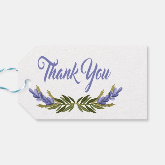 Bloemen Paarse dank u lavendel bloem Cadeaulabel (Achterkant Horizontaal)