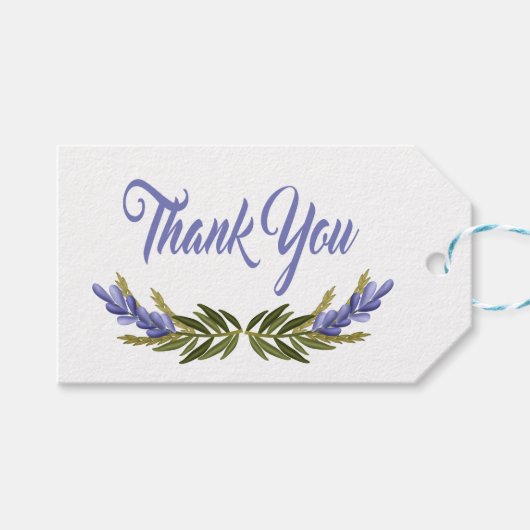 Bloemen Paarse dank u lavendel bloem Cadeaulabel (Voorkant (Horizontaal))