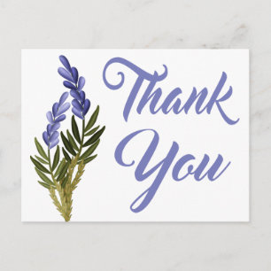 Bloemen Paarse Dank u Lavendel Flower Note Kaart