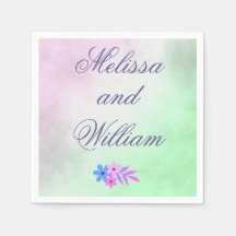 Bloemen Paarse en groene bruiloft perkament