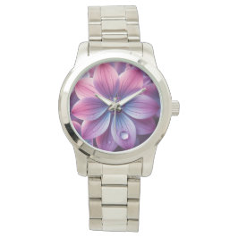 Bloemen Paarse en roze Lila bloemen Horloge