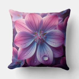 Bloemen Paarse en roze Lila bloemen Kussen