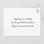 Bloemen Paarse & Gele RSVP Trouwbloemen Uitnodiging Briefkaart (Achterkant)