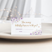 Bloemen paarse goud raden hoeveel vlinder kussen informatiekaartje