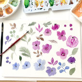 Bloemen Paarse gouden winter gunsten vrijgezellenf Poster