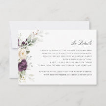 Bloemen Paarse groen bruiloft details invoegen