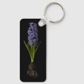 Bloemen | Paarse Hyacinth Bulb Sleutelhanger (Achterkant)
